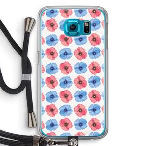 Klaproosjes: Samsung Galaxy S6 Transparant Hoesje met koord