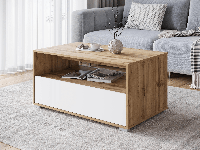 Salontafel WARIO 90 cm wotan eik/wit