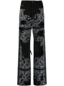 Philipp Plein jean à motif cachemire - Noir