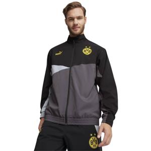 PUMA Borussia Dortmund Woven Trainingsjack 2023-2024 Zwart Grijs