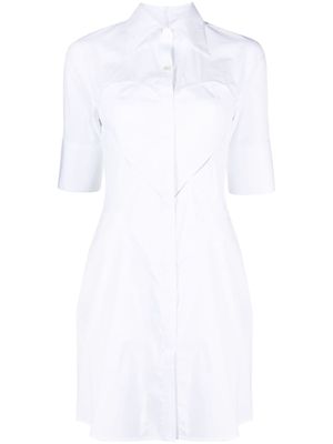AMBUSH robe-chemise à motif cœur découpé - Blanc AMBUSH robe-chemise à motif cœur découpé - Blanc