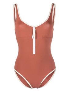 ERES maillot de bain Beatriz à détail de zip - Marron