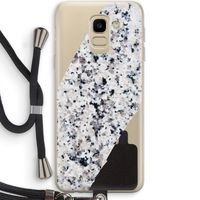 Gespikkelde marmer: Samsung Galaxy J6 (2018) Transparant Hoesje met koord