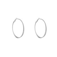 Day&Eve Dubbele Bewerkte Creolen 6,5 cm Zilver