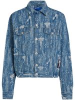 Karl Lagerfeld Jeans veste en jean à logo monogrammé - Bleu