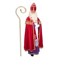 Sinterklaas kostuum - inclusief luxe krul staf 203 cm - thumbnail