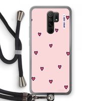 Hartjes: Xiaomi Redmi 9 Transparant Hoesje met koord