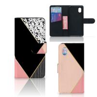Alcatel 1B (2020) | Book Case | Zwart Roze Vormen