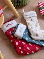 Set van 3 kerstsokken rood