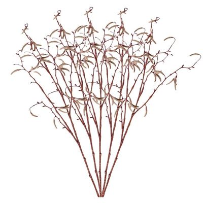 Kunsttakken - 5x - berkenkatjes - 66 cm - betula pendula - decoratie takken