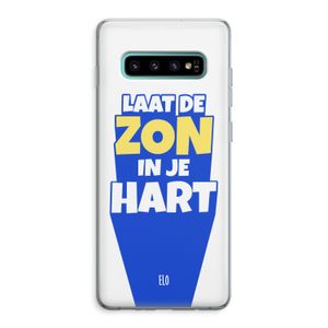 Laat de zon in je hart: Samsung Galaxy S10 Plus Transparant Hoesje