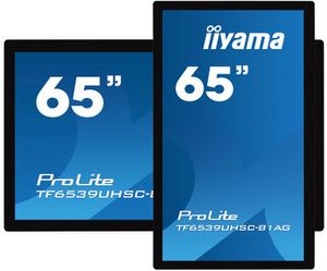 Iiyama ProLite TF6539UHSC-B1AG Large Format display Energielabel: G (A - G) 165.1 cm (65 inch) 3840 x 2160 Pixel 24/7 Geïntegreerde luidspreker, Multi-touch,