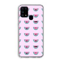 Smiley watermeloenprint: Samsung Galaxy M31 Transparant Hoesje