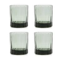 Brût Homeware, Set van 4, Whiskey Tumbler Reed 25 CL, groen - thumbnail