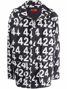 424 veste à imprimé monogrammé - Noir