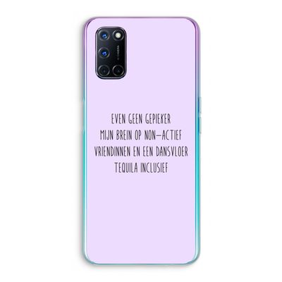 Tequila: Oppo A92 Transparant Hoesje