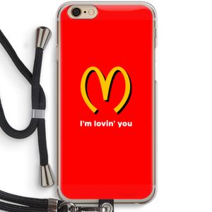 I'm lovin' you: iPhone 6 / 6S Transparant Hoesje met koord