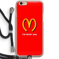 I'm lovin' you: iPhone 6 / 6S Transparant Hoesje met koord