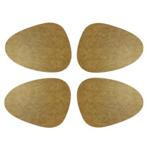 Unique Living placemats Floris lederlook - 4x - 39 x 30 cm - goud - PU leather - tafel