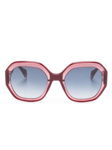 GIGI STUDIOS lunettes de soleil Bright à monture géométrique - Rouge