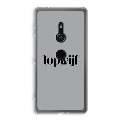 Topwijf Grijs Zwart: Sony Xperia XZ2 Transparant Hoesje