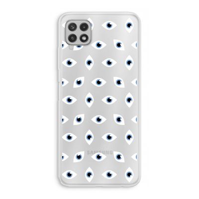 Eyes pattern: Samsung Galaxy A22 4G Transparant Hoesje