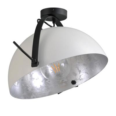 Masterlight Stoere plafondlampIndustria 40cm wit met oudzilver - 5198-06-37-B
