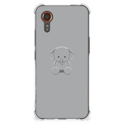 Samsung Galaxy Xcover 7 Stevig | Bumper Hoesje | Grijs Baby Olifant Samsung Galaxy Xcover 7 Stevig | Bumper Hoesje | Grijs Baby Olifant