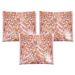 Confetti snippers van papier - 3x - multi colours mix - 1200 gram zakje - feestartikelen/versieringe