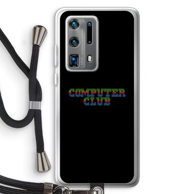 Retro: Huawei P40 Pro Plus Transparant Hoesje met koord