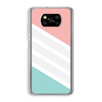Strepen pastel: Xiaomi Poco X3 NFC Transparant Hoesje