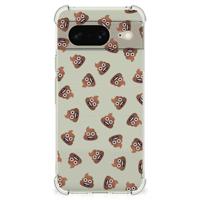Doorzichtige Silicone Hoesje voor Google Pixel 8 Poep Emojis Doorzichtige Silicone Hoesje voor Google Pixel 8 Poep Emojis