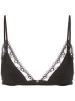 Fleur Du Mal soutien-gorge Gardennia à bonnets triangles - Noir