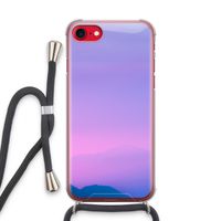 Sunset pastel: iPhone SE 2020 Transparant Hoesje met koord