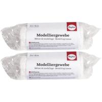 Gips gaas/gipsverband rol - 2x - 8 cm x 300 cm - Gipsrollen - Zwanger - Gipsbuik - Maskers - Afdruk