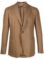 Tagliatore blazer en laine vierge à simple boutonnage - Marron - thumbnail