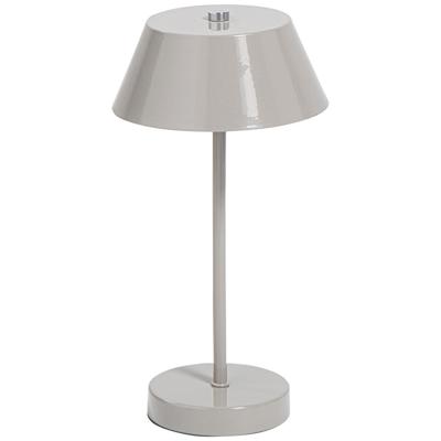 2e Halve Prijs Leen Bakker - Bureaulamp Milton Greige G9 - 30x15x15 Cm - Metaal - Grijs#Beige