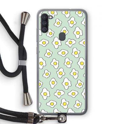 Spiegeleitjes: Samsung Galaxy A11 Transparant Hoesje met koord