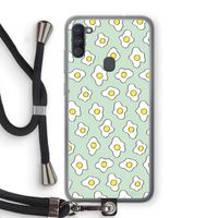 Spiegeleitjes: Samsung Galaxy A11 Transparant Hoesje met koord