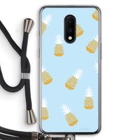 Ananasjes: OnePlus 7 Transparant Hoesje met koord Ananasjes: OnePlus 7 Transparant Hoesje met koord