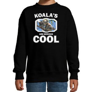 Sweater koalas are serious cool zwart kinderen - koalaberen/ koala beer trui