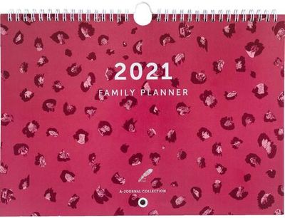 A-Journal Familieplanner 2021 - Luipaard print - Overig (8719992460755)