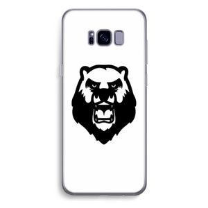 Angry Bear (white): Samsung Galaxy S8 Plus Transparant Hoesje