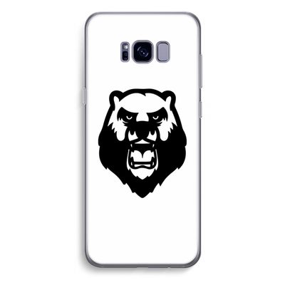Angry Bear (white): Samsung Galaxy S8 Plus Transparant Hoesje