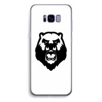 Angry Bear (white): Samsung Galaxy S8 Plus Transparant Hoesje
