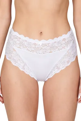 J&C dames tailleslip met kant - microfiber - Kanten vrouwen onderbroek - Elastisch