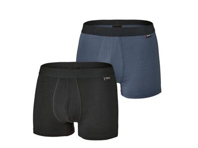 PARKSIDE Set van 2 heren boxers (Zwart/donkerblauw, M)