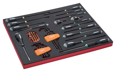 Bahco Foaminlay Fit&Go 3/3 met schroevendraaiers | inbussleutels en bits - 50-delig - FF1A27