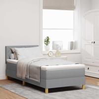 Boxspringbed met matras met matras Lichtgrijs 90 x 190 cm Stof