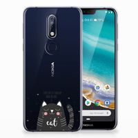 Nokia 7.1 Telefoonhoesje met Naam Cat Good Day - thumbnail